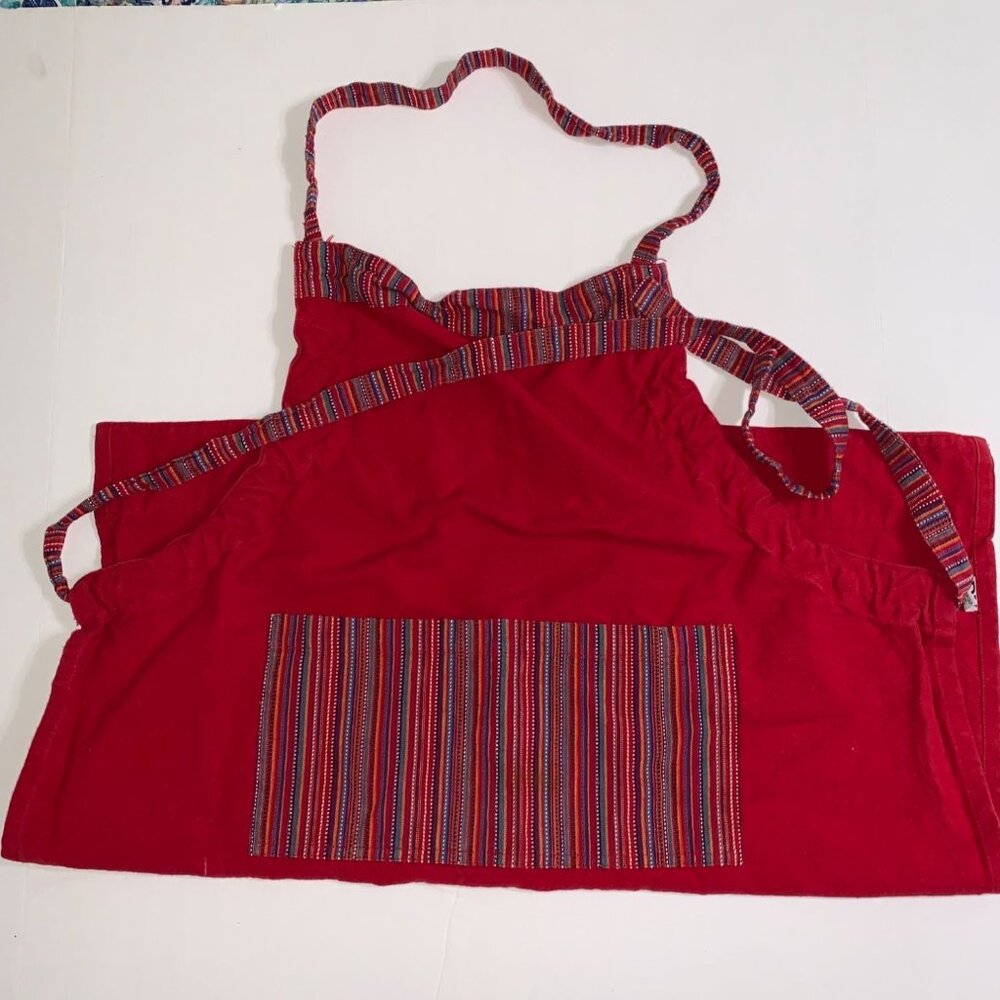 Design Imports For‎ the Home Red Apron Adjustable Retro Y2K